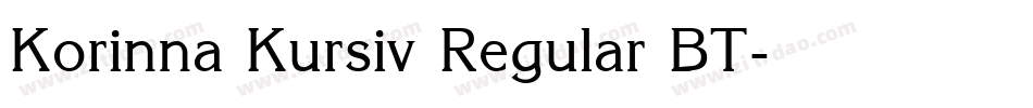 Korinna Kursiv Regular BT字体转换
